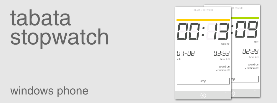 Tabata Stopwatch for Windows Phone